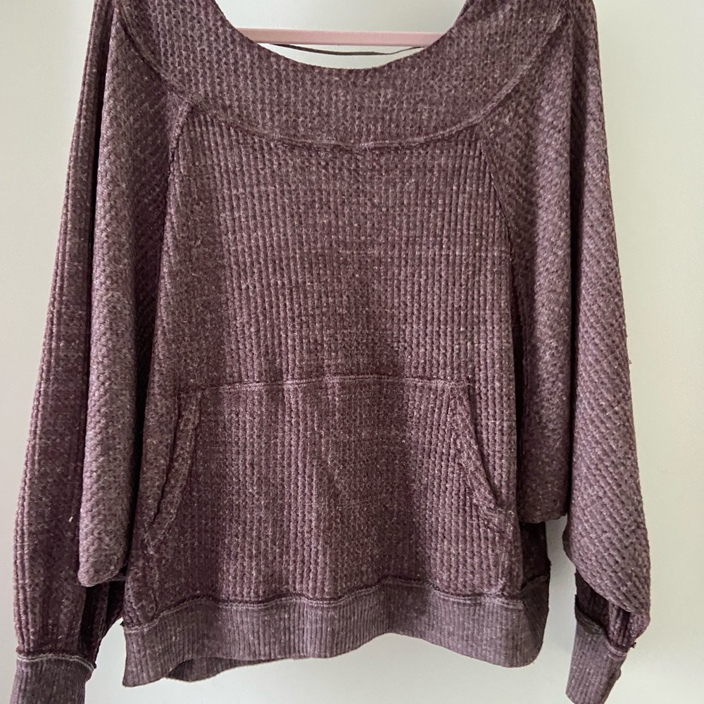 Free People Textured Mauve Sweater
